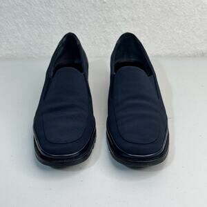 Rangoni Firenze Wobrookie Navy Nylon Stretch Fabric Slip-On Loafer Size 9 Narrow